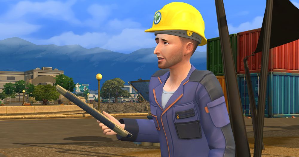 A Green Technician in The Sims 4 Eco Lifestyle
