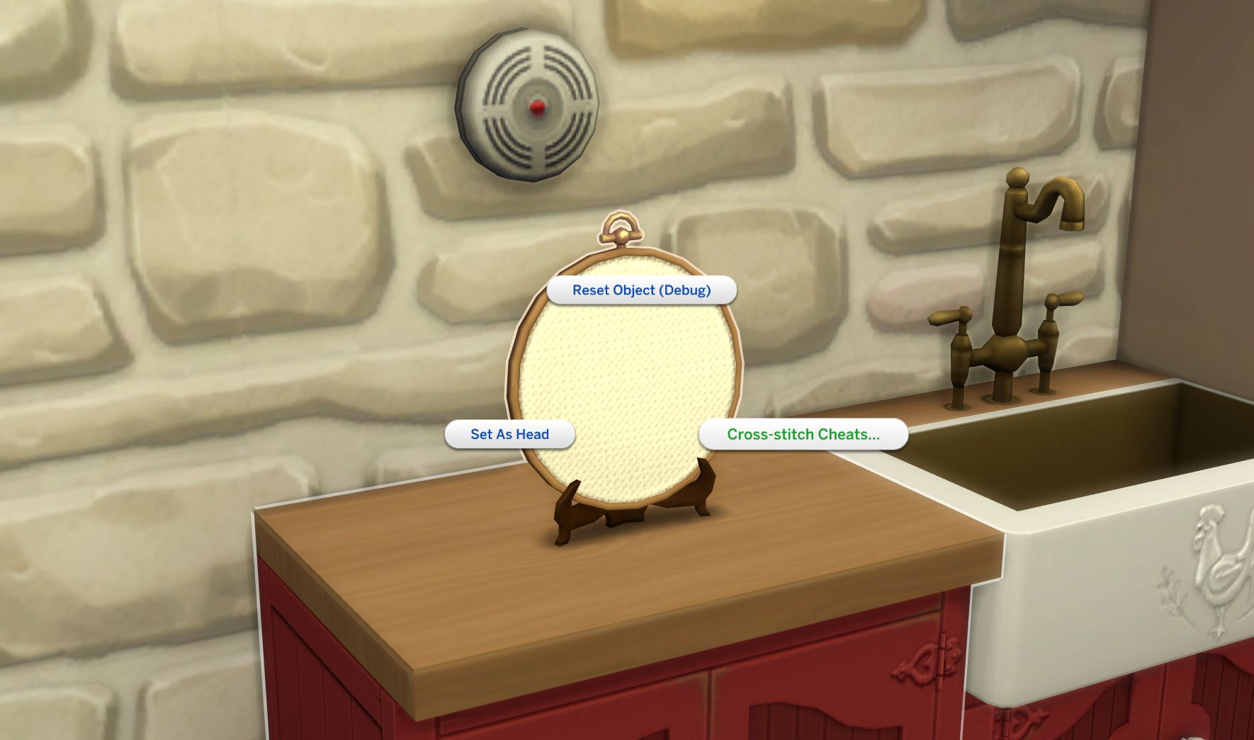 The Sims 4 Cottage Living Cheats for Cross-Stitching Skill