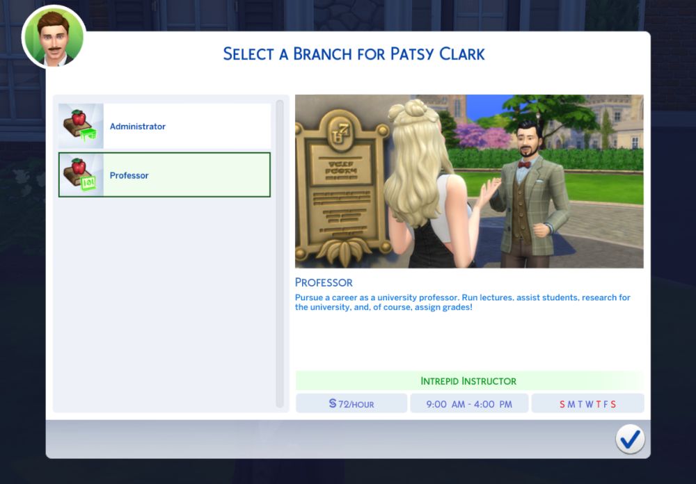 The Sims 4 Discover University Education Career lets you be a professor or administrator