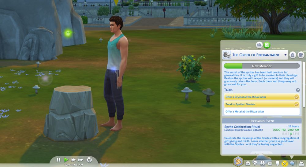 The Sims 4 Discover University: The order of enchantment is a secret society.