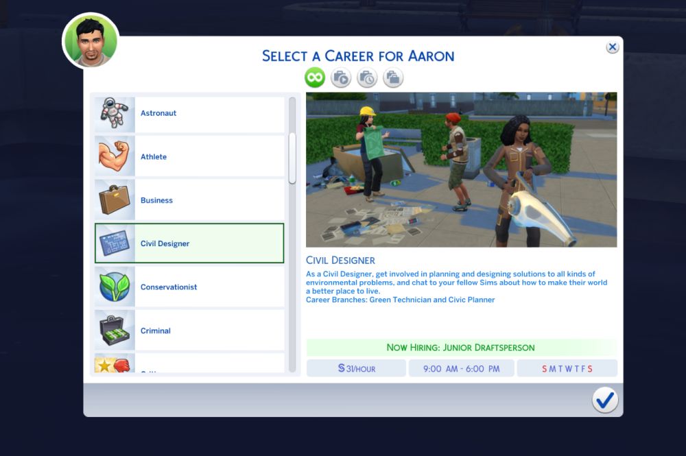 Civil Designer is the new career in The Sims 4 Eco Lifestyle