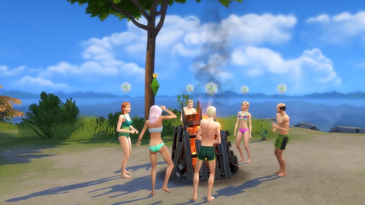 Another picture of the bluffs in the town of Windenburg in The Sims 4 Get Together