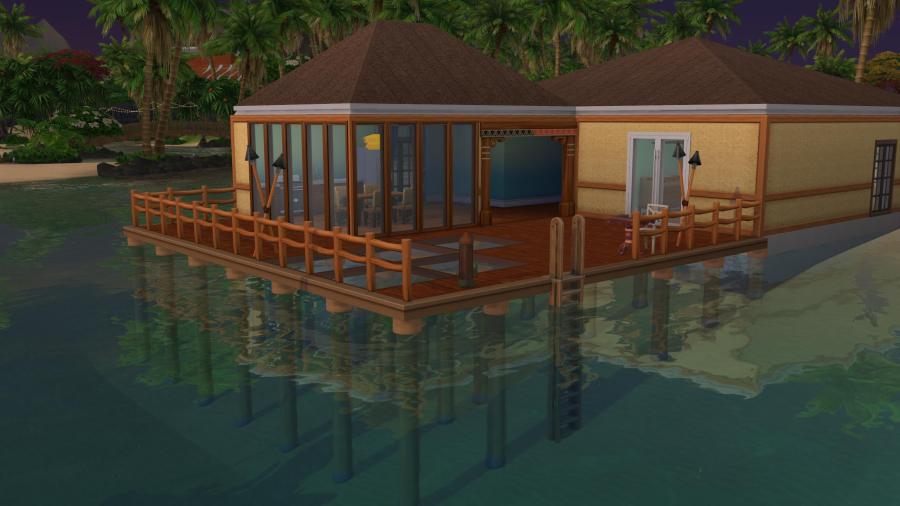 The Sims 4 Island Living: A house with stilt foundations