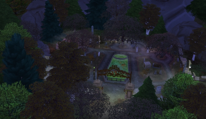Brindleton Bay Pet Cemetery in the Sims 4 Cats and Dogs Pets Expansion
