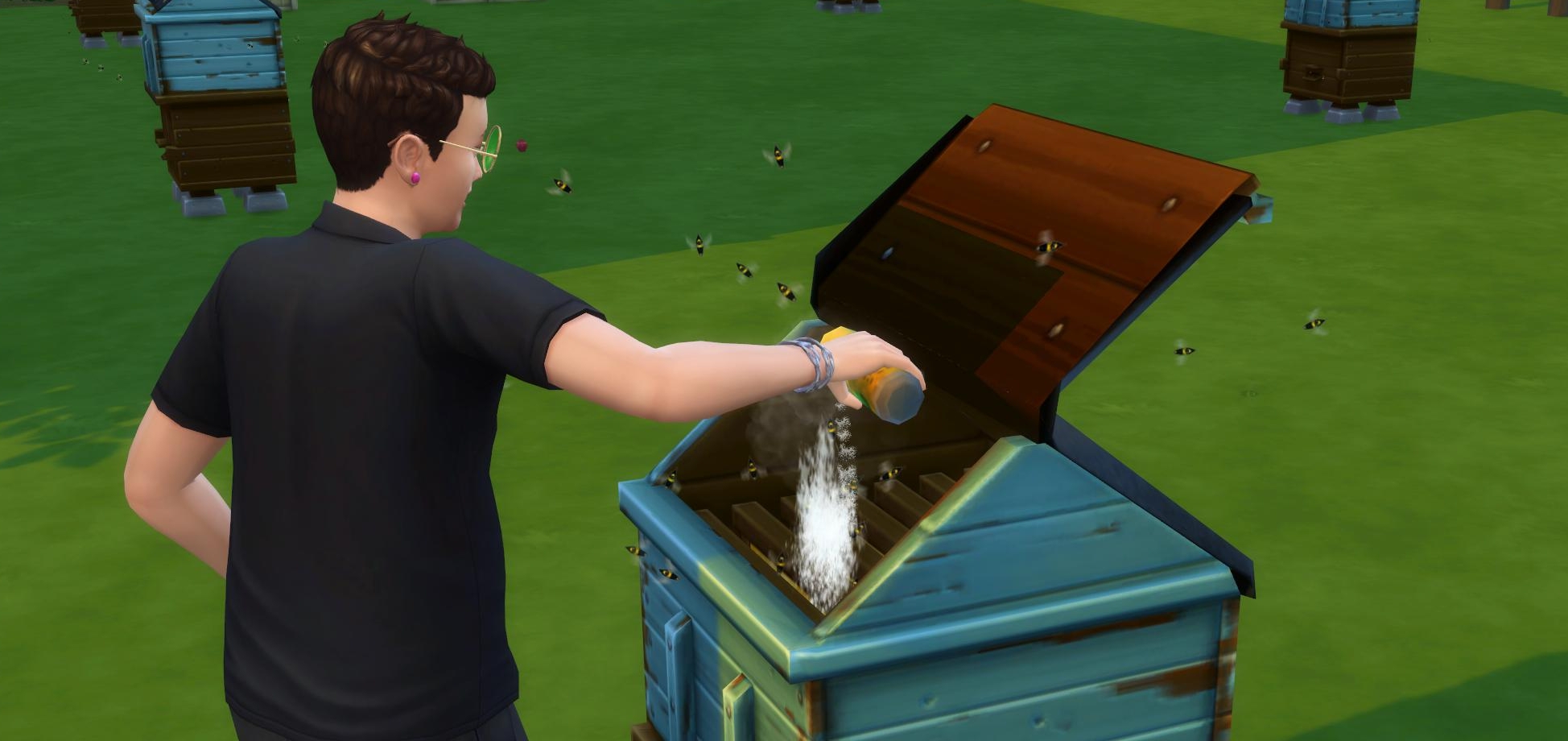 Mite treatment for bees in The Sims 4 Seasons