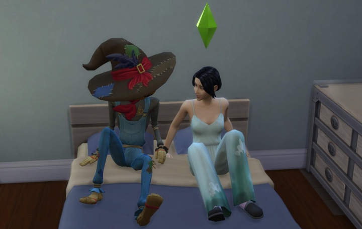 The Sims 4 Seasons - Woohoo with Patchy the scarecrow