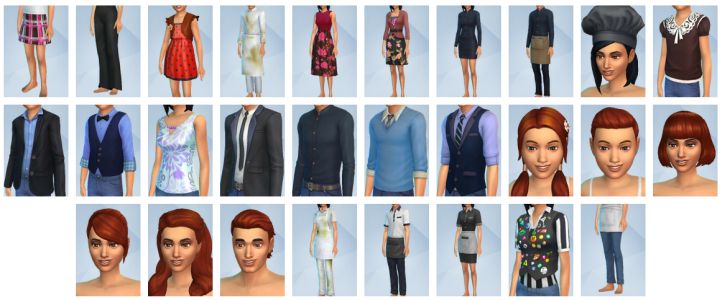 New Create-a-Sim (CAS) hair and clothing in The Sims 4 Dine Out Game Pack