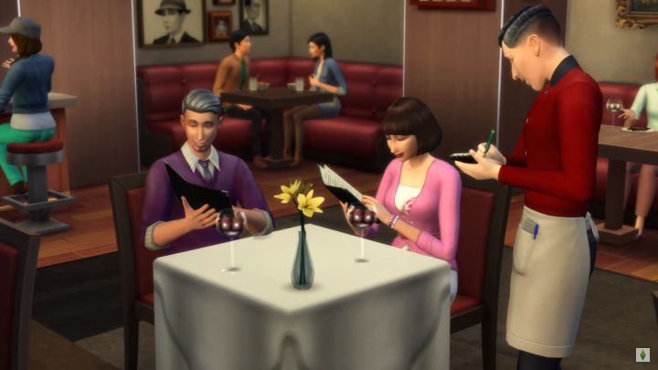 The Sims 4 Dine Out Waiters with flair