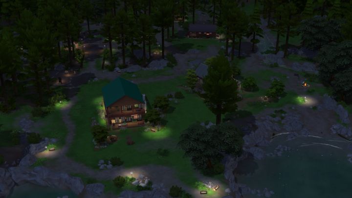 The Campgrounds of Granite Falls at Night