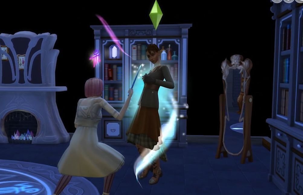 A Sim becomes a Spellcaster in The Sims 4 Realm of Magic
