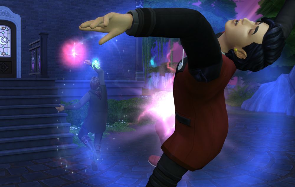 Learning Spells from a Wizard Duel in The Sims 4 Realm of Magic 