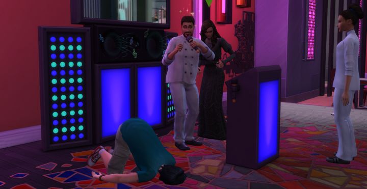 The Sims 4 Vampires: A Sim passed out after having been fed upon