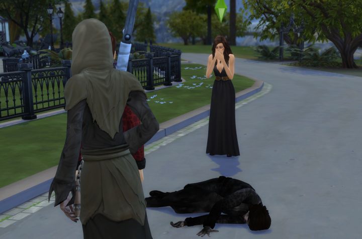 The Sims 4: vampire was killed from being in the sun