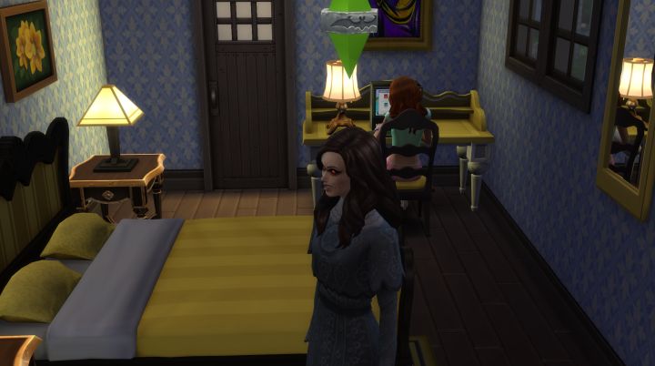 Visiting a Sim's house at night vampire Sims 4