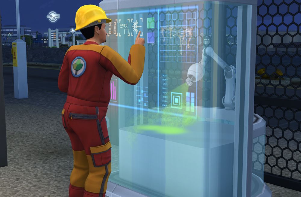 A sim using the Fabrication Machine
