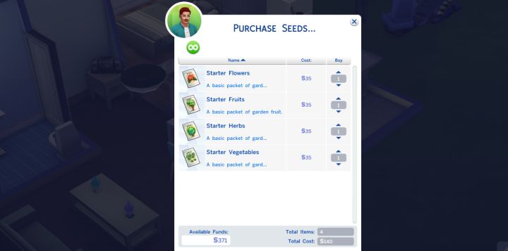 Sims 4 Gardening - Buying Seeds to get Started