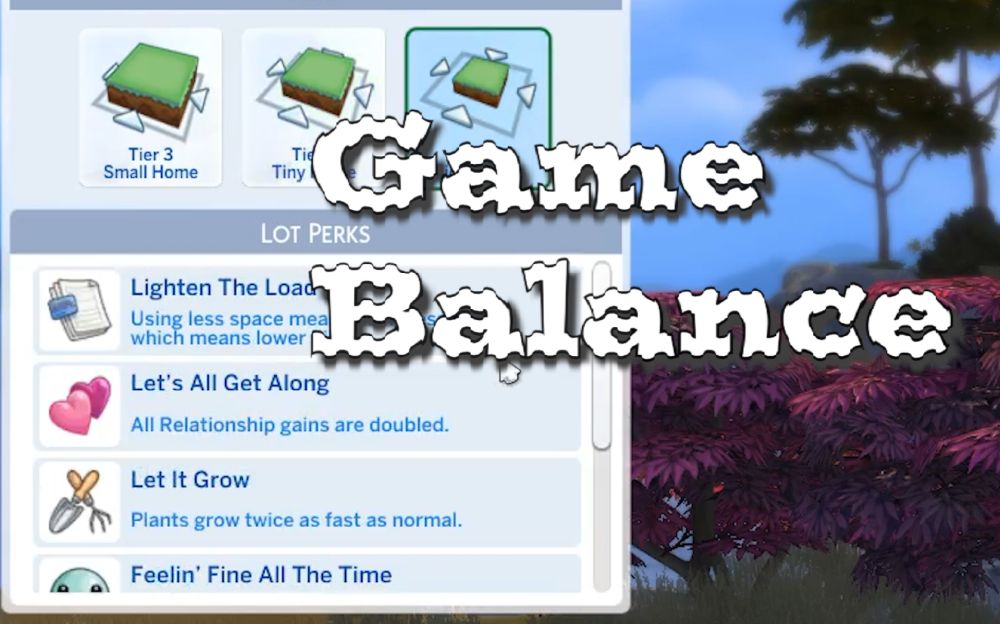 The Sims 4 Super Sim tiny home bonuses from tiny living 