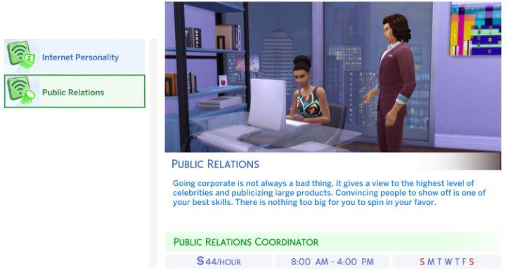 the sims 4 career cheat