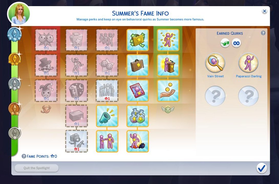 Fame perk, The Sims Wiki