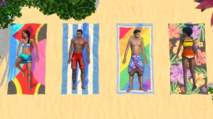 The Sims 4 Island Living - Sunbathing and sun burns