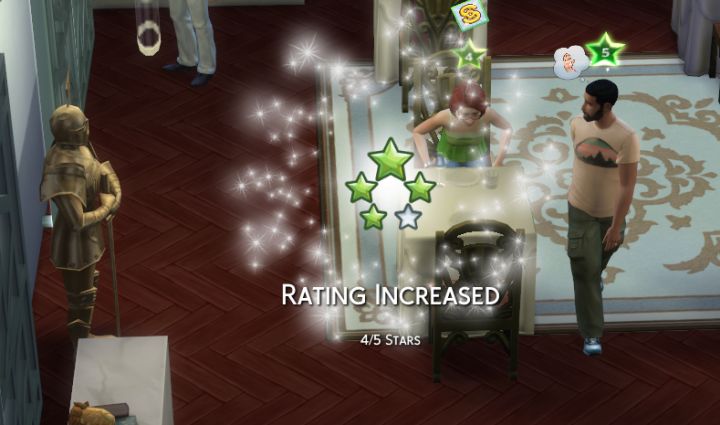 The Sims 4 Dine Out Star Rating