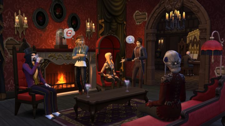sims 4 vampire living room