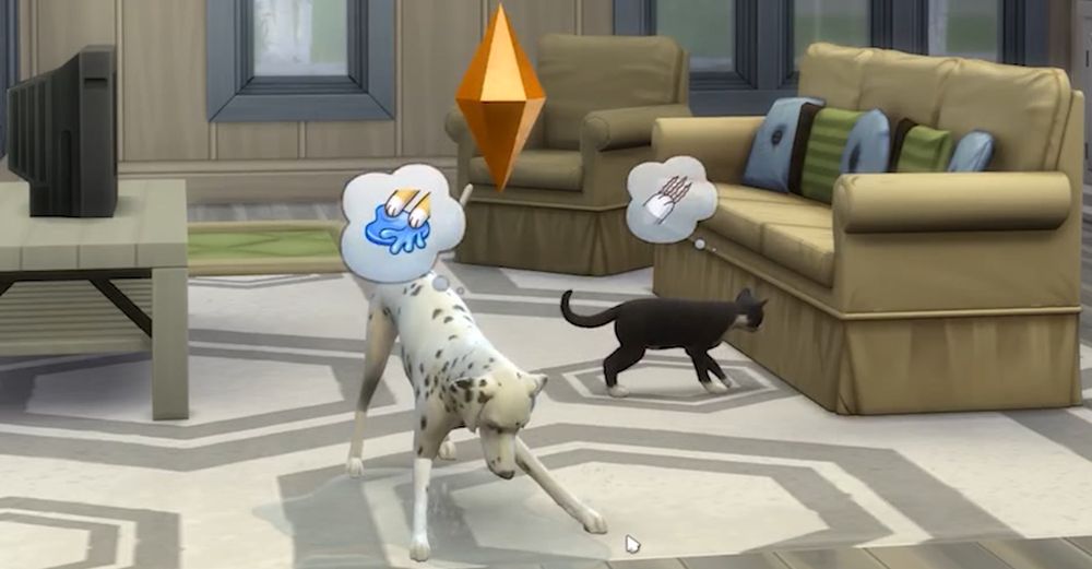 the sims 4 cats and dogs mod dog uncomfortable
