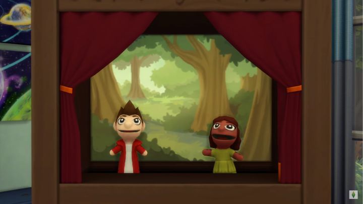 The Sims 4 Kids Room Stuff - puppet shows in the puppet theater