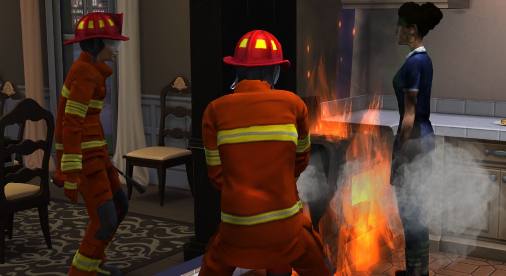sims 4 start a fire
